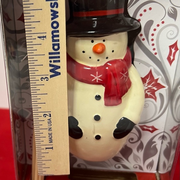 Christmas Snowman Ceramic Reed Difuser Apple Cinnamon New In Box Kitschy Vintage - Picture 6 of 6